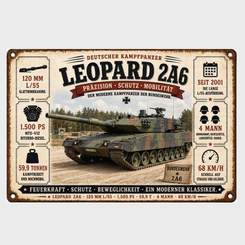 Blechschild deutscher panzer - blechschild,