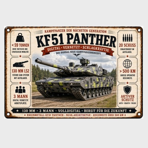 Blechschild panzer kampfpanzer - panzer,