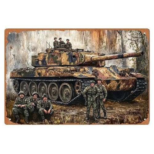 Blechschild panzer soldaten - panzer,